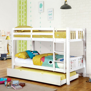 TT Bunkbed 047 - <br>Finish: White<br><br>Available in Gray, Blue & Dark Walnut finish<br><br>Dimensions: 81 3/8 L X 42 3/8